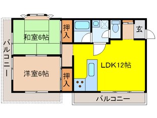 スカイハイツ藤が丘の物件間取画像